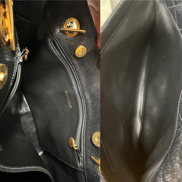 Authentic CHANEL Caviar chain black Tote - Picture 15 of 17